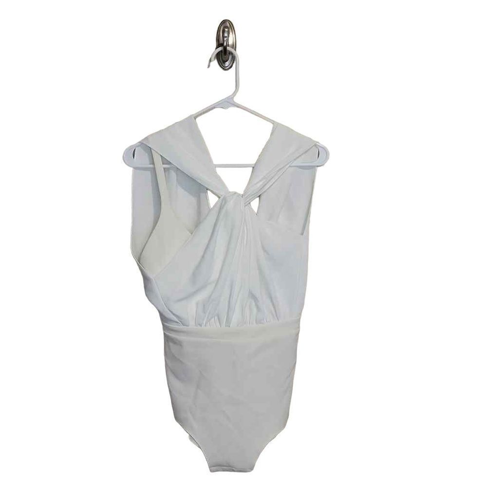 A.W.A.K.E Mode Twisted Asymmetric Crepe Bodysuit
